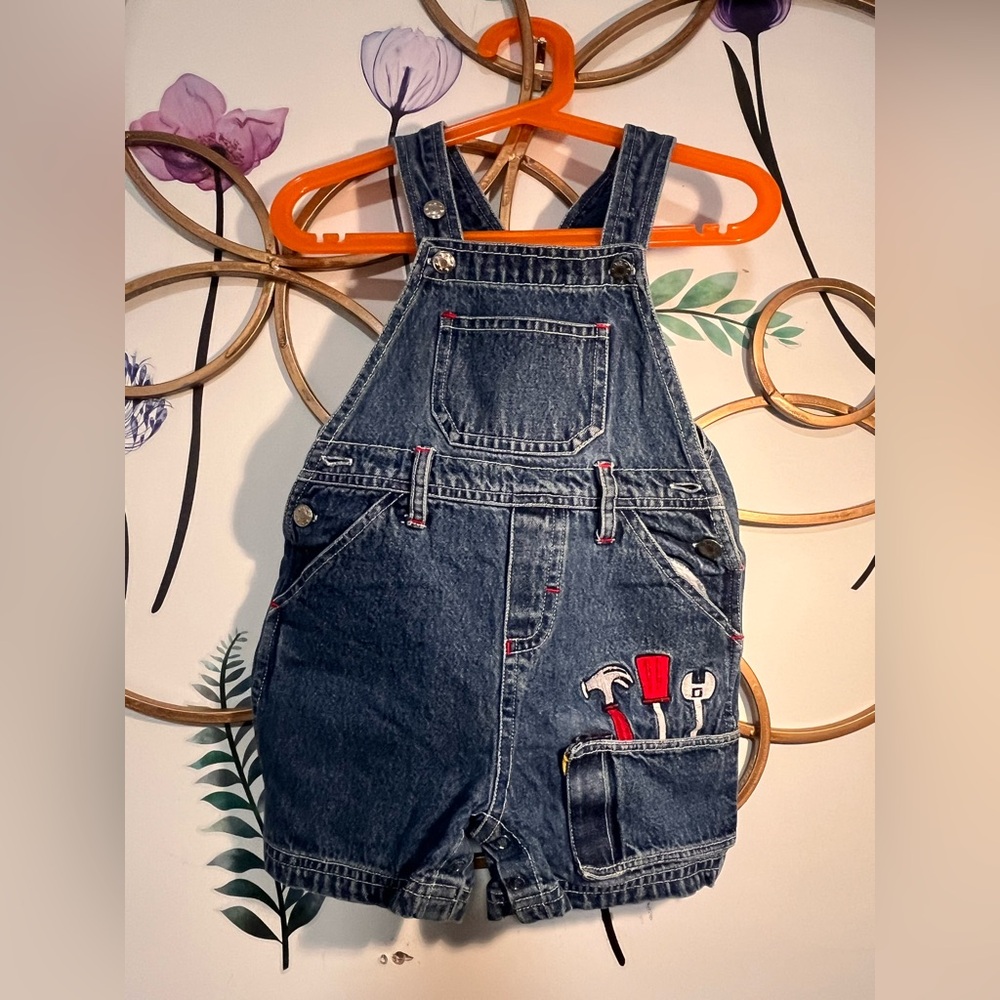 Kids Denim Overalls with Tool Design